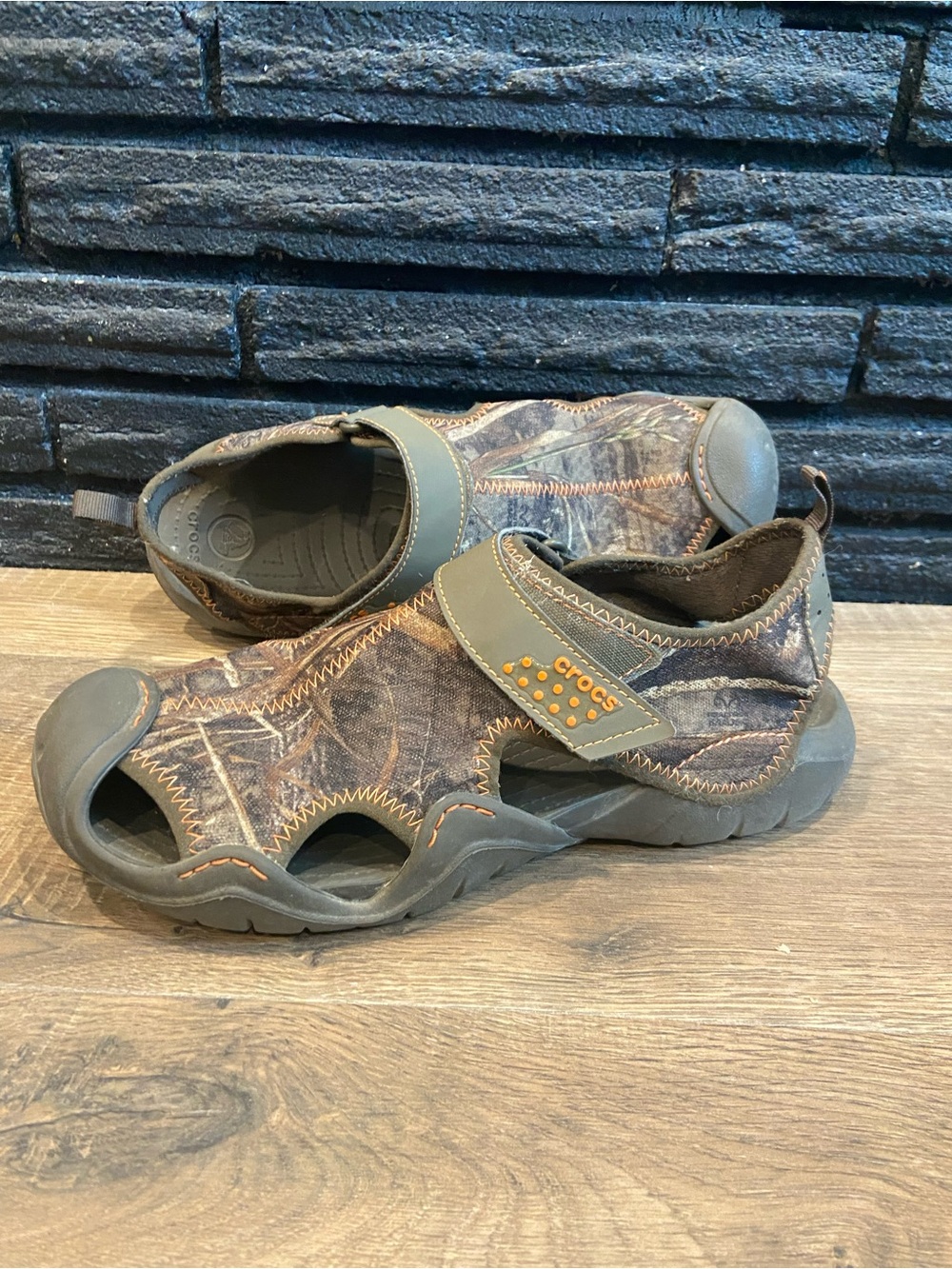 Crocs Swiftwater Realtree Max 5 201152 Sandal Men Shoes 11 Camo Fishing Closetoe